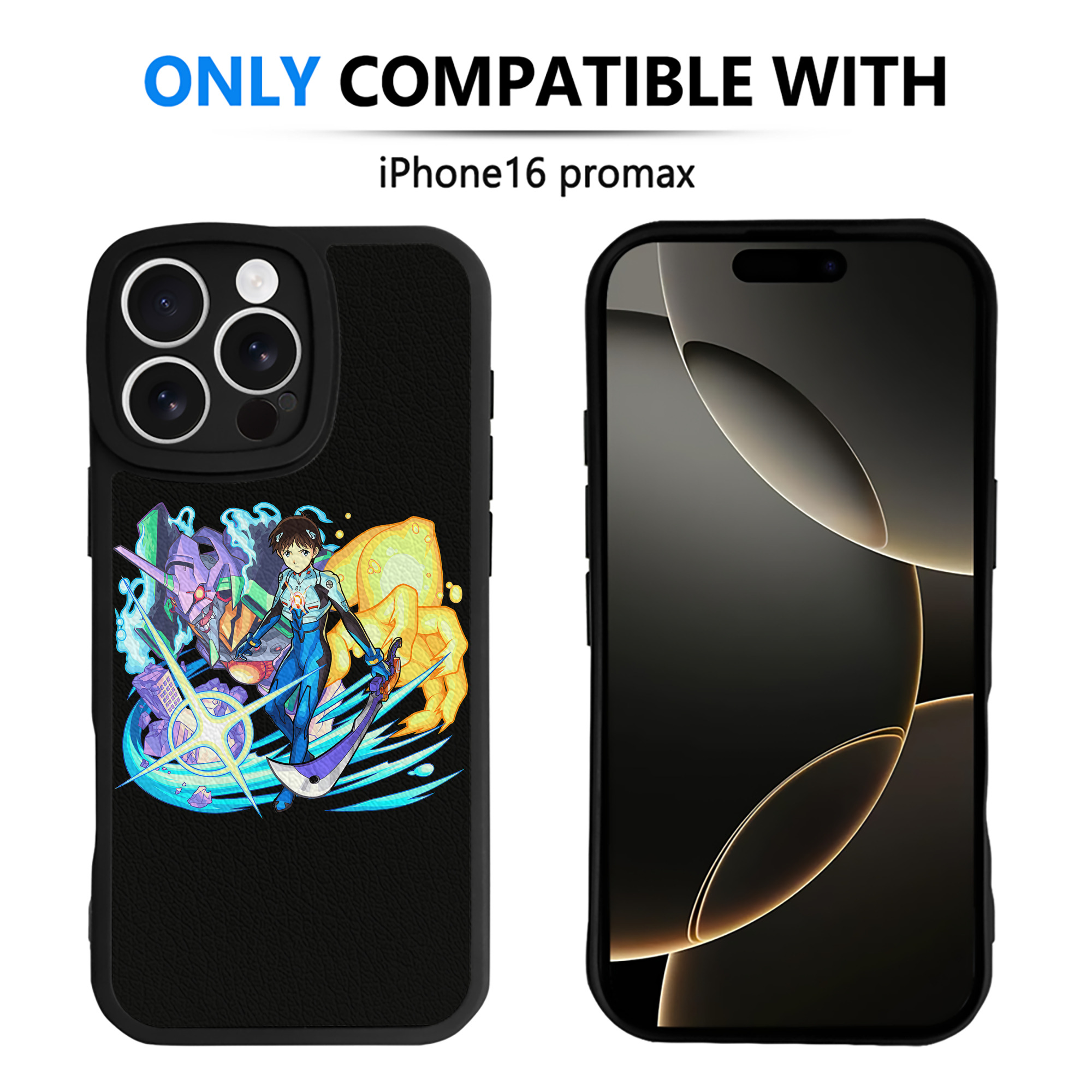 （画像用） EVA 新世紀エヴァンゲリオン 【iPhone 16シリーズ対応】シリコンスマホケース（レザー調） 材質：シリコン